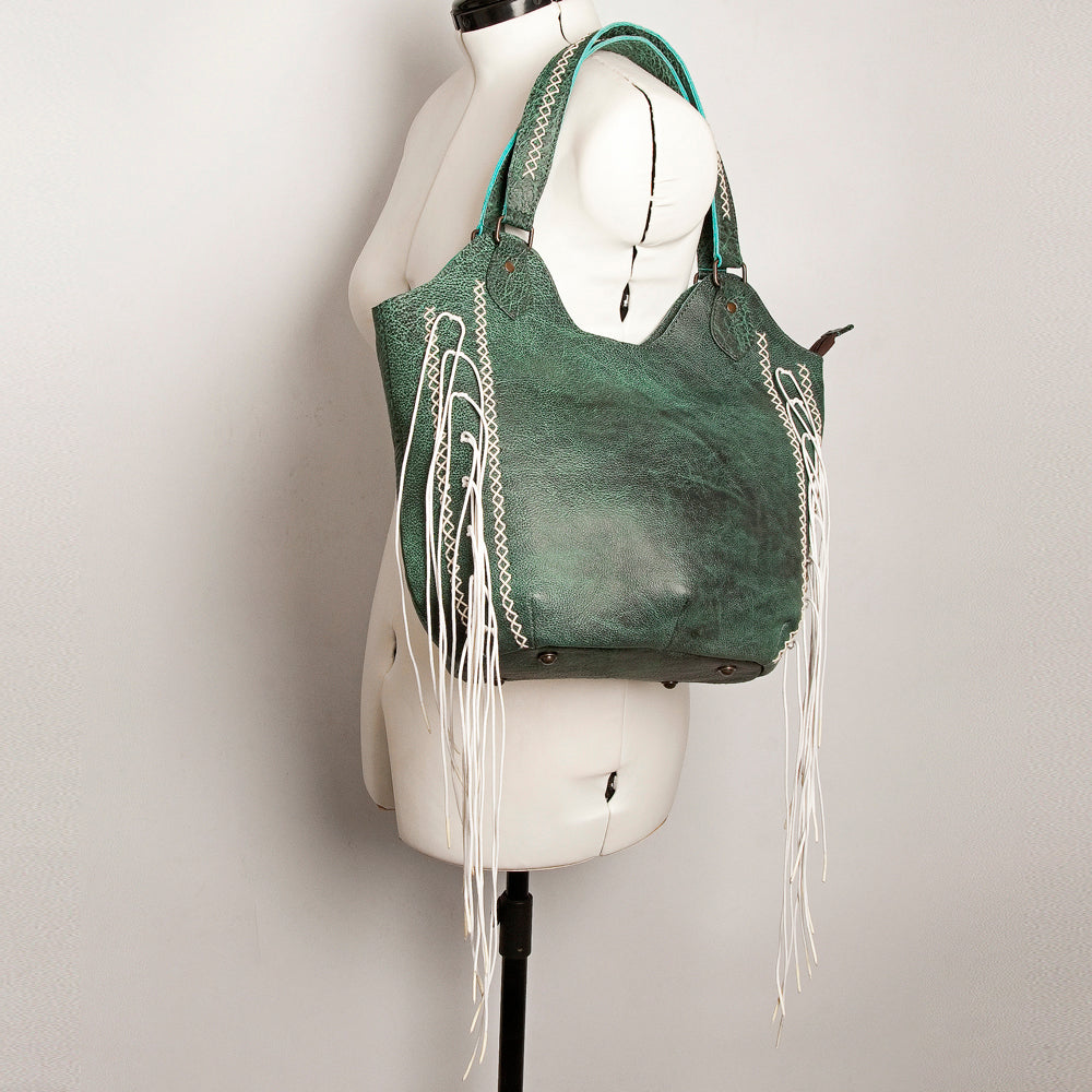 ADBG775B American Darling Western Leather Tote Bag - Handcrafted Full Grain Leather Bag