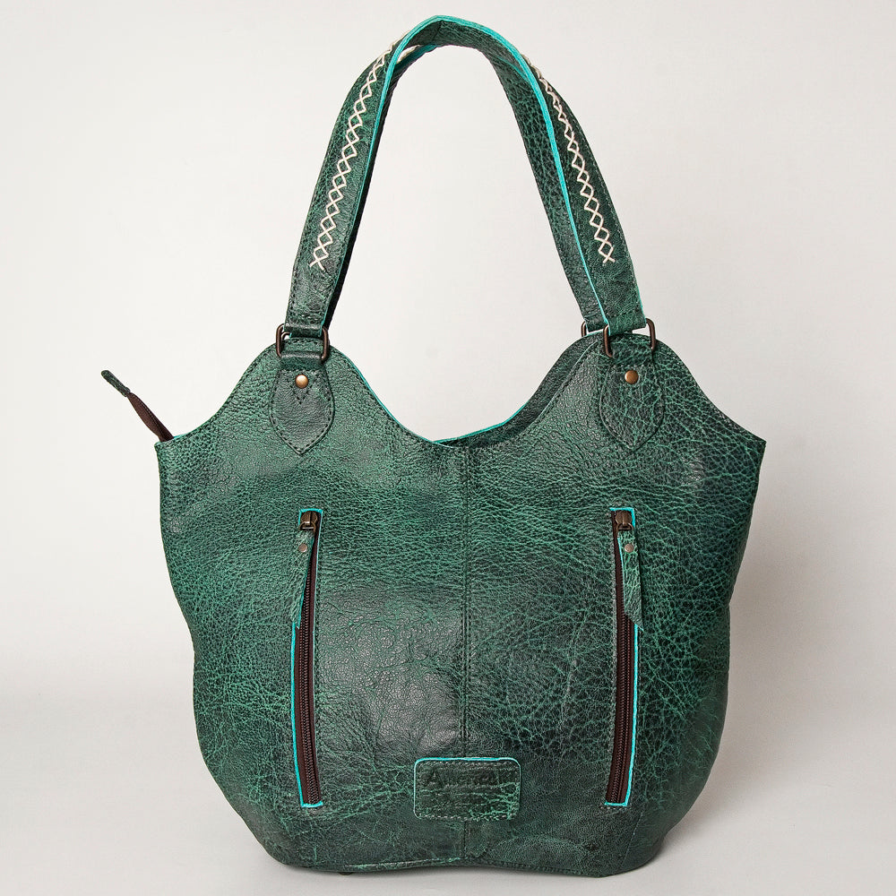 ADBG775B American Darling Western Leather Tote Bag - Handcrafted Full Grain Leather Bag