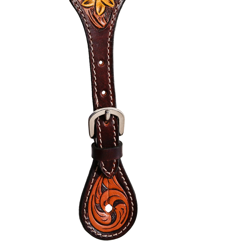 BER109-Western American Leather Spur Strap