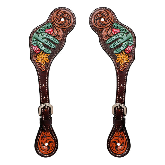 BER109-Western American Leather Spur Strap