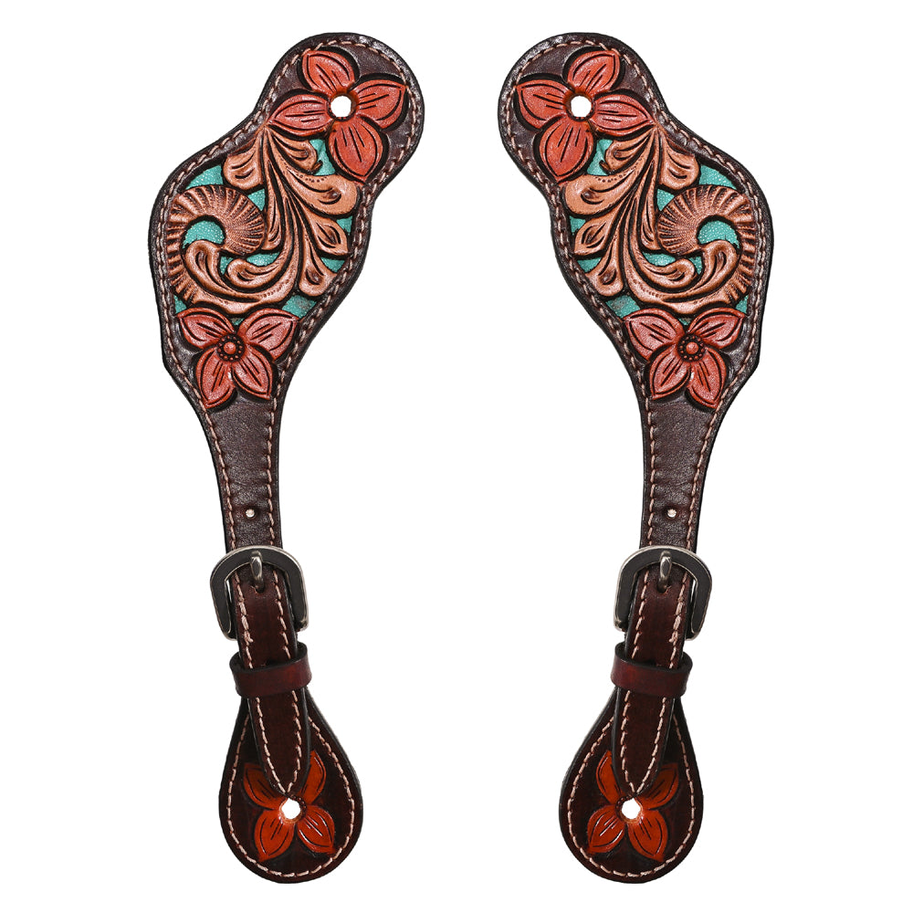 BER110-Western American Leather Spur Strap