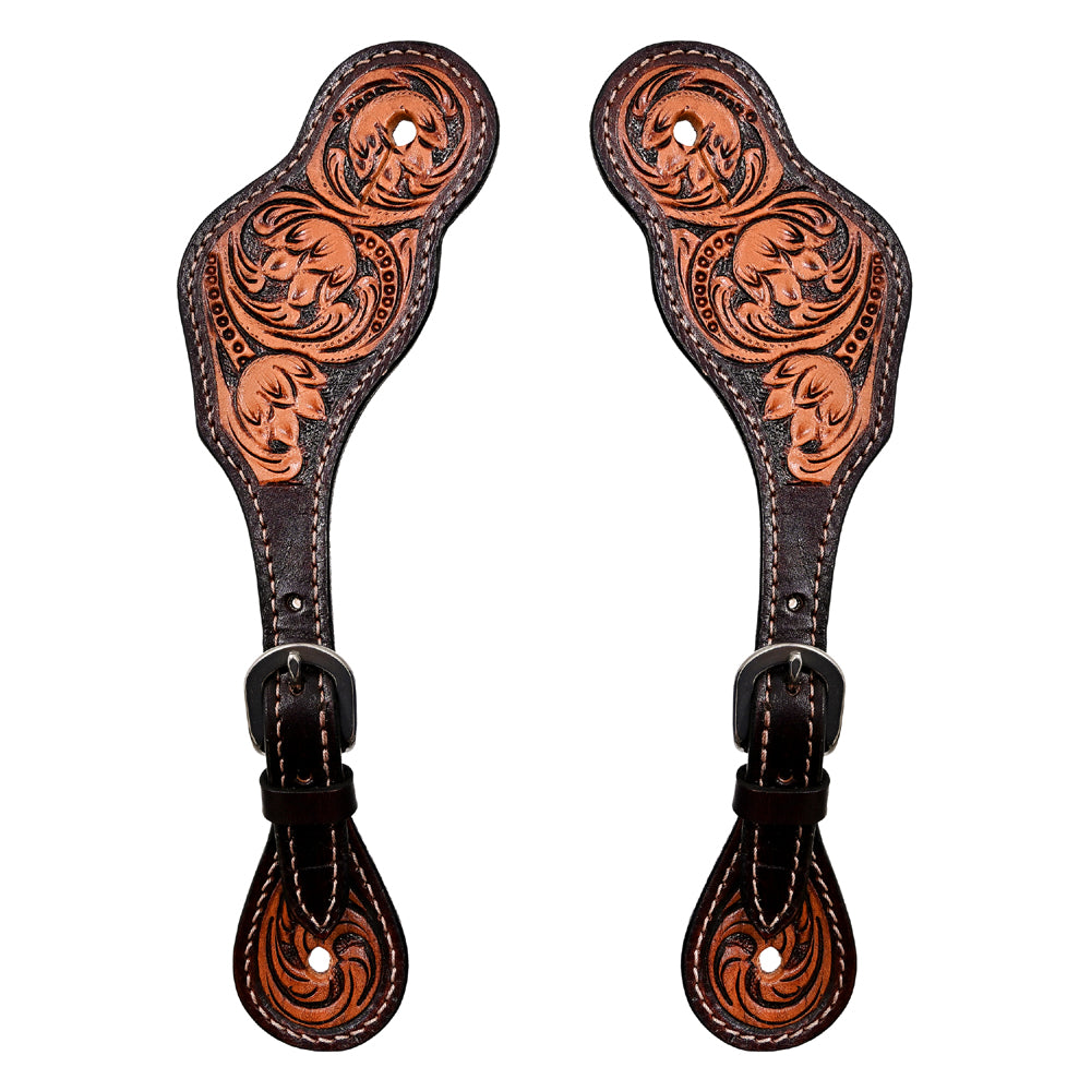 BER113-Western American Leather Spur Strap