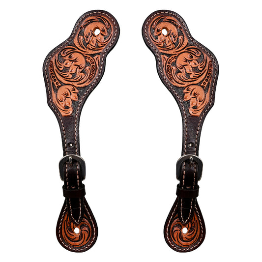 BER113-Western American Leather Spur Strap