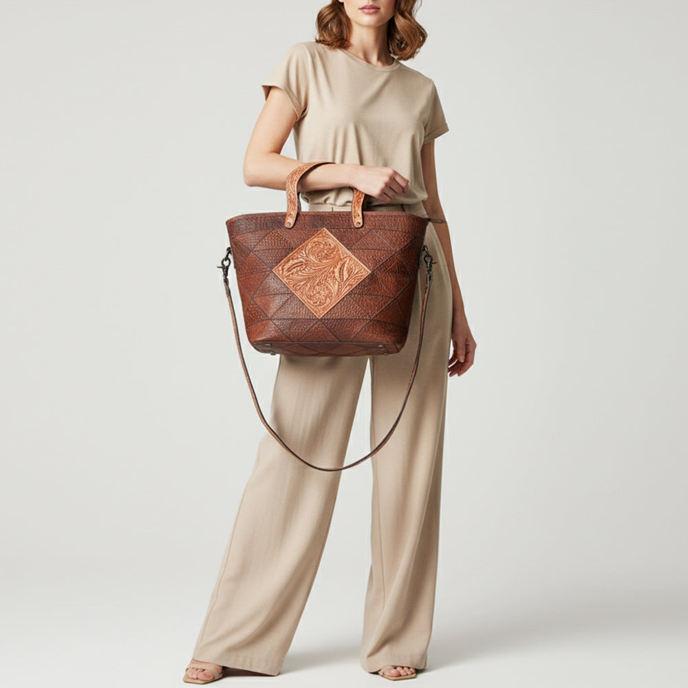 LC-ADBGZ517 Tote Genuine Western Leather Women Bag