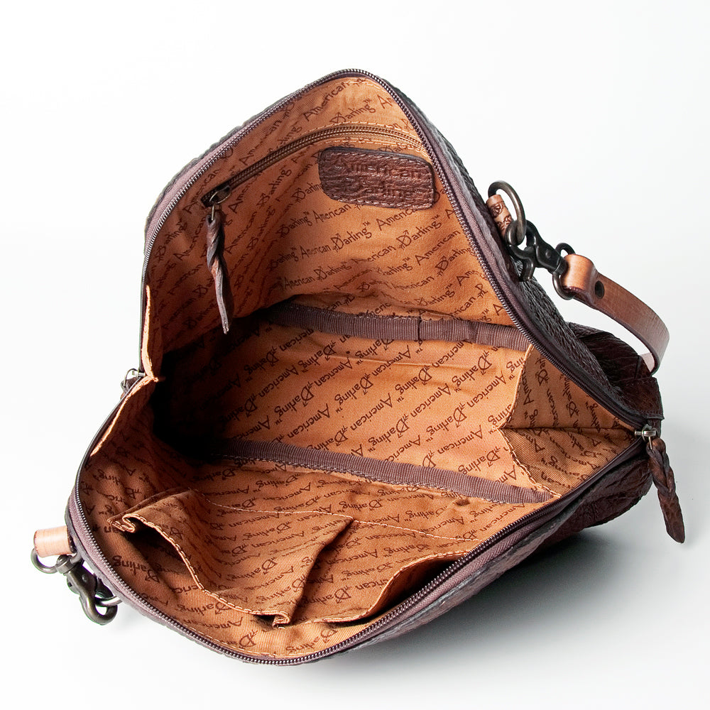 LC-ADBGZ518 Crossbody Hand Tooled Genuine Western Leather Women Bag