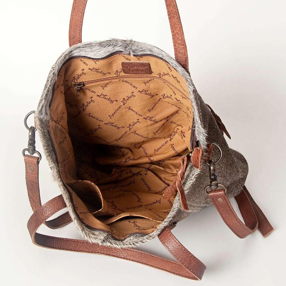 ADBG106 American Darling Hair-on Cowhide Western Tote Bag - Genuine Leather