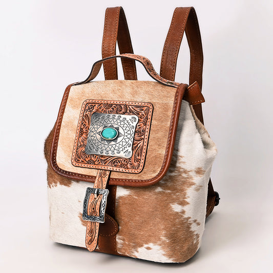 LC-ADBG620 Backpack Hand Tooled Leather Western Cowhide Handmade Genuine Full Grain Backpack for Women