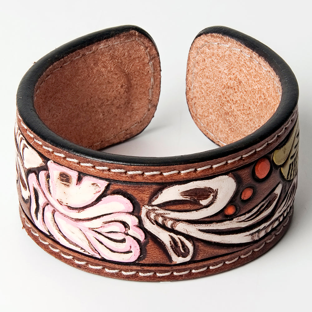 LC-ADBRF161 carved Genuine Leather Bracelet women