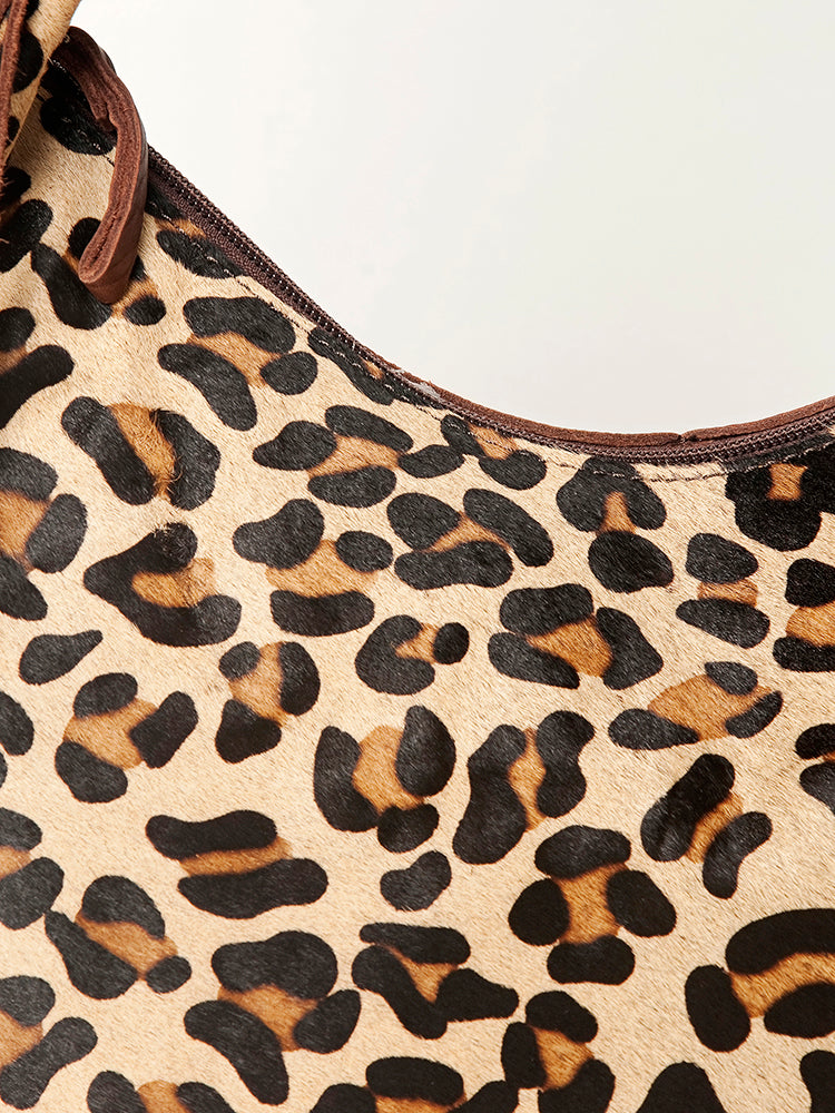 LC-ADBGA214 American Darling Hobo Bag Hair-On Hide with Tooled Leather Strap