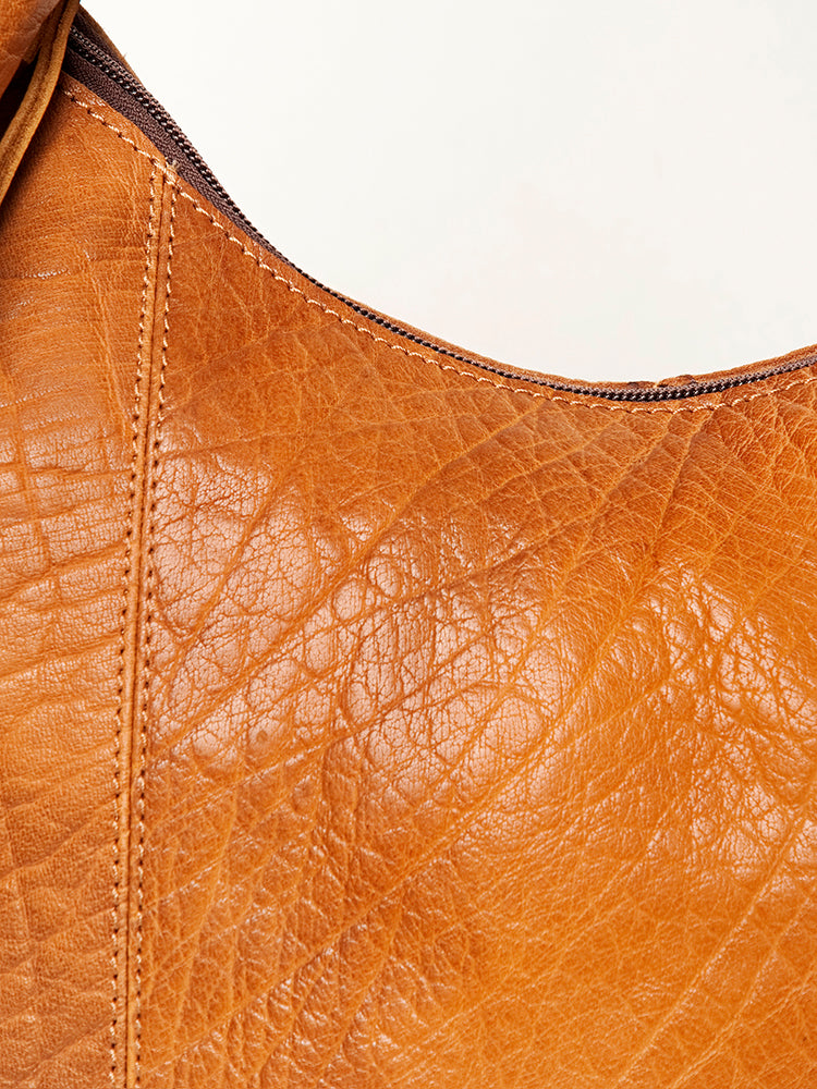 LC-ADBGA215 American Darling Hobo Bag Full Grain Leather with Tooled Strap & Fringe