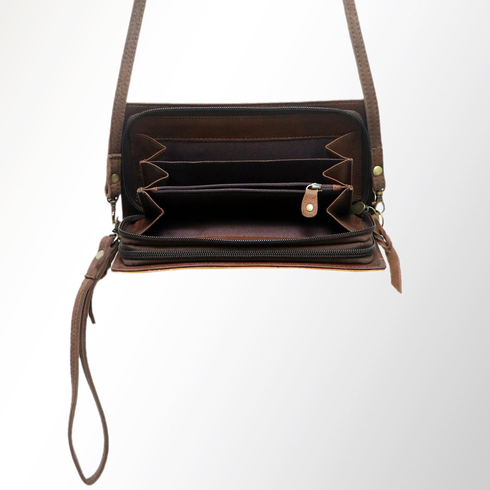 ADBGM169 Hand-Painted Leather Crossbody Purse - Multiple Western Scene