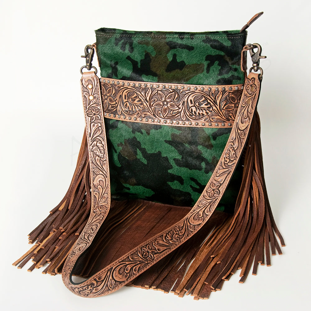 ADBGS192 Large Crossbody Genuine Western Leather Women Bag Pearl