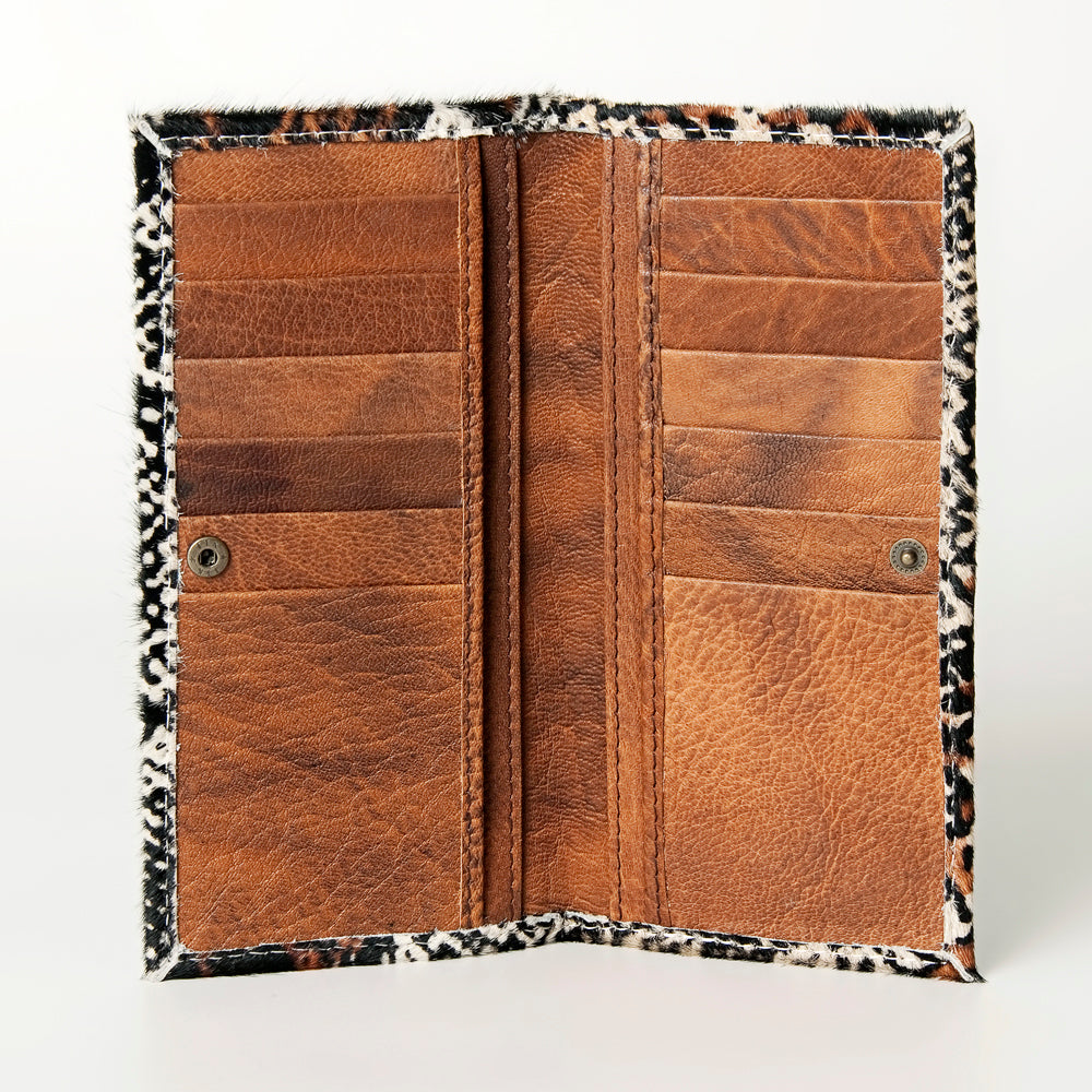 ADBG258 Exotic Hair-On Hide Leather Wallet -Western Style