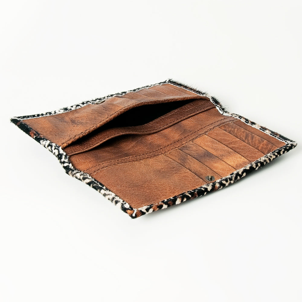 ADBG258 Exotic Hair-On Hide Leather Wallet -Western Style
