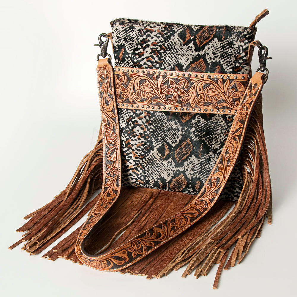 ADBGS192 Large Crossbody Genuine Western Leather Women Bag Pearl