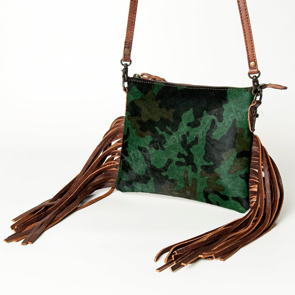 ADBG109 American Darling Hair-On Cowhide Crossbody Bag - Genuine Leather Western Purse
