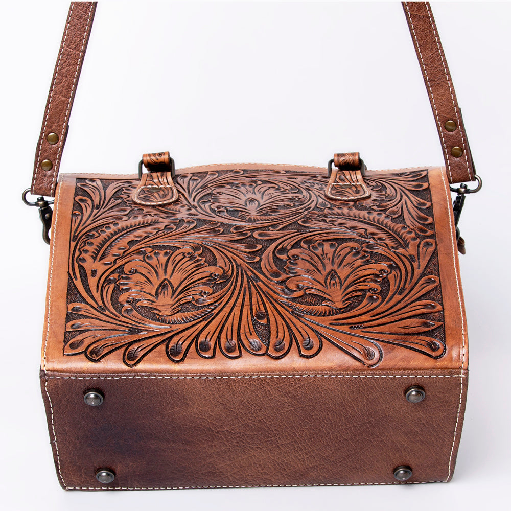 LC-ADBGK108 Tote Hand Tooled Genuine Western Leather Women Bag