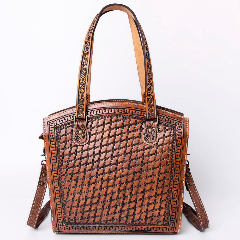 LC-ADBGK108 Tote Hand Tooled Genuine Western Leather Women Bag