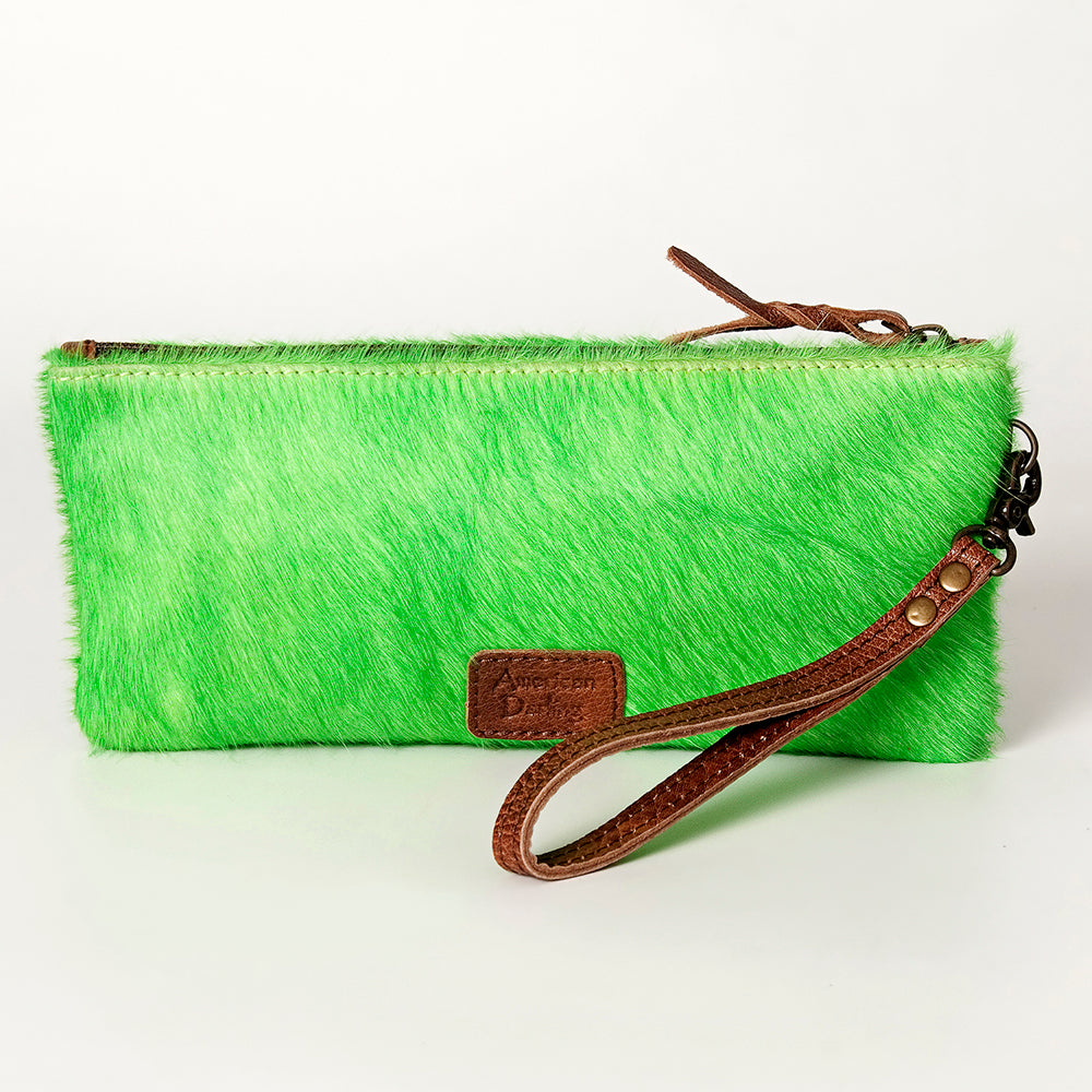 ADBG344 Hair-On Hide Rodeo Wristlet Clutch with Leather Strap