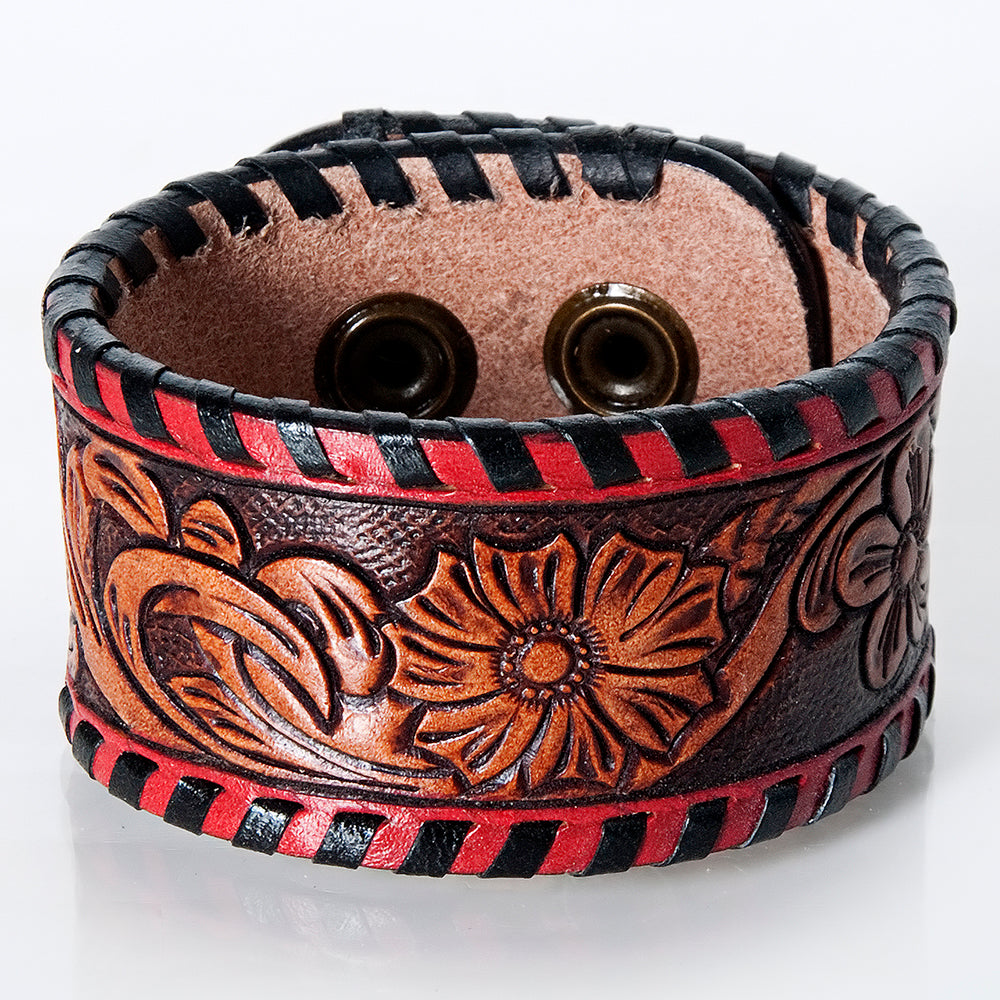 LC-ADBRF166 carved Genuine Leather Bracelet women
