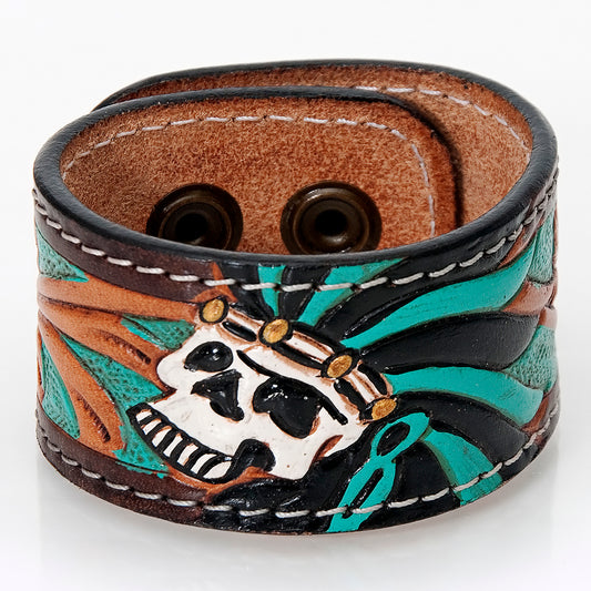 LC-ADBRF173 carved Genuine Leather Bracelet women