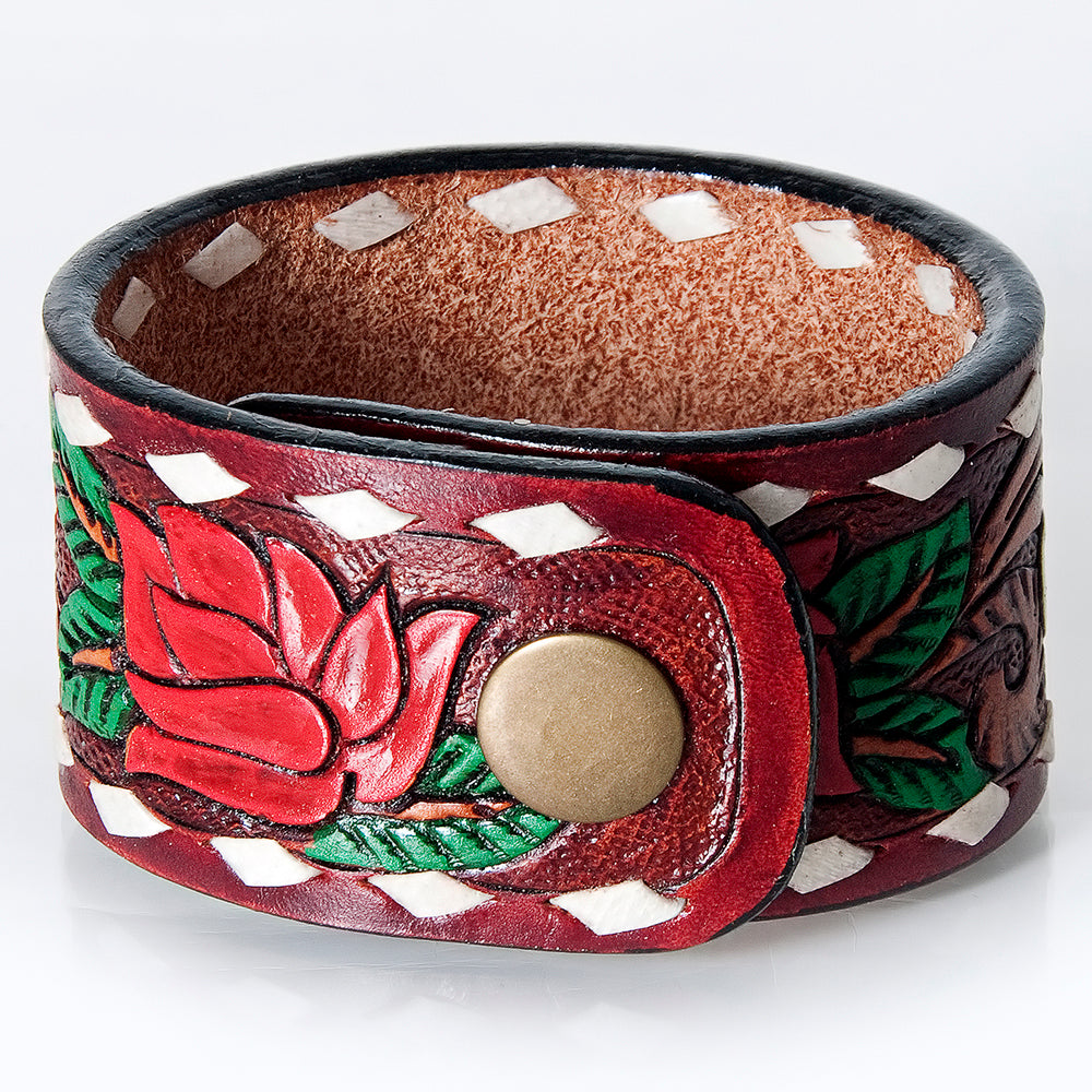 LC-ADBRF180 carved Genuine Leather Bracelet women