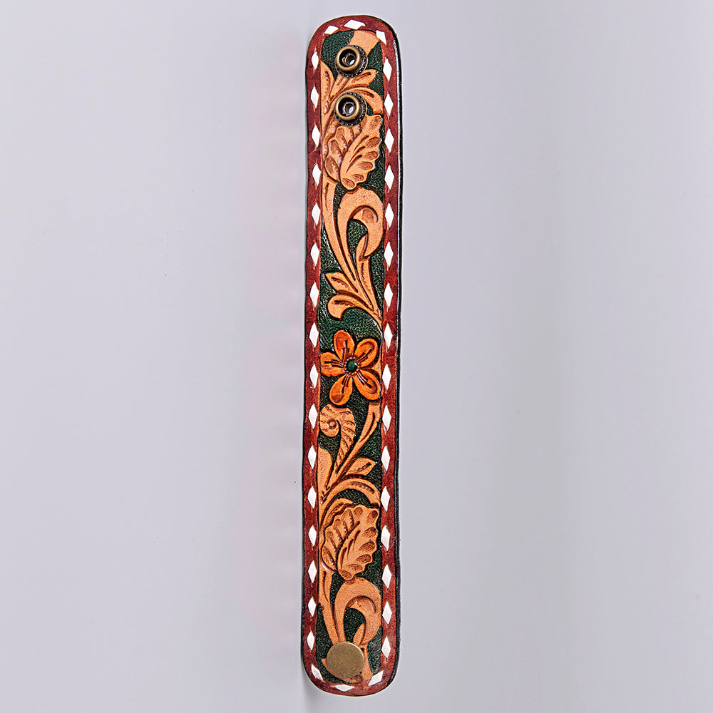 LC-ADBRF182 carved Genuine Leather Bracelet women