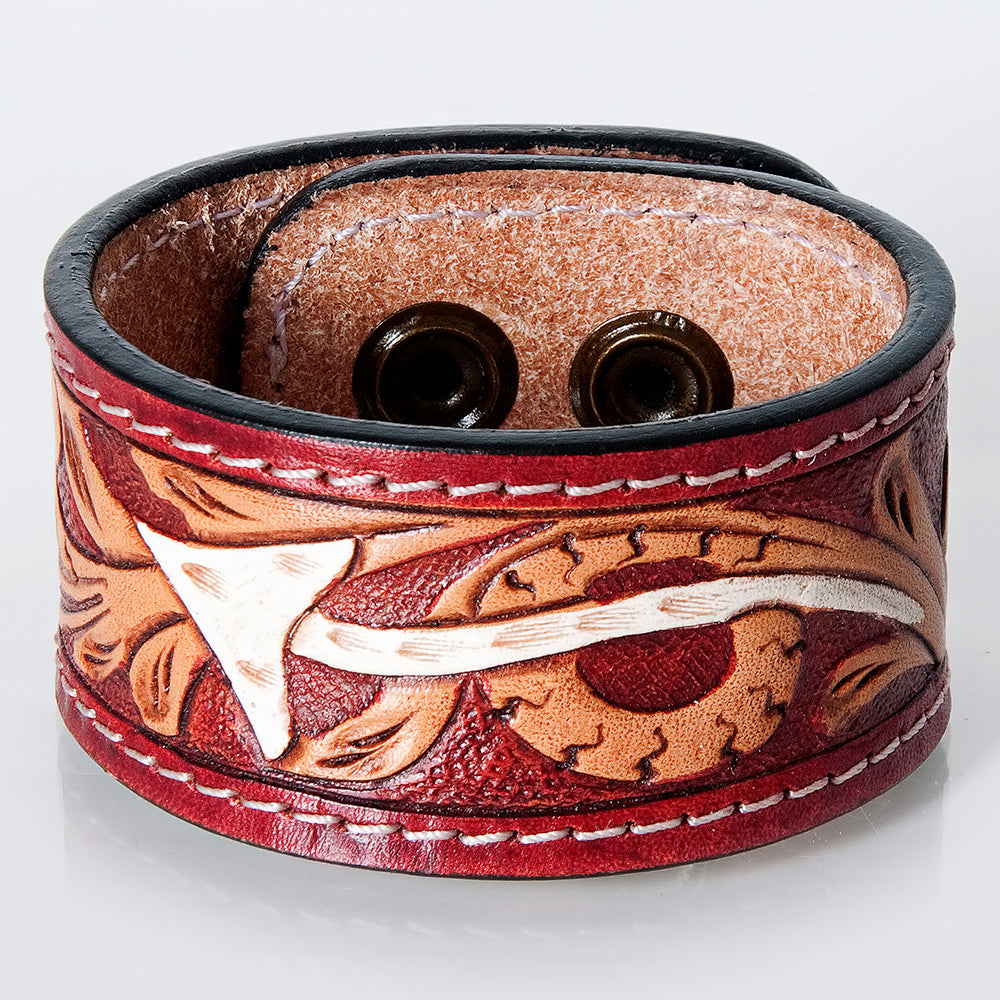 LC-ADBRF185 carved Genuine Leather Bracelet women