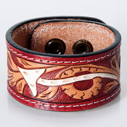 LC-ADBRF185 carved Genuine Leather Bracelet women