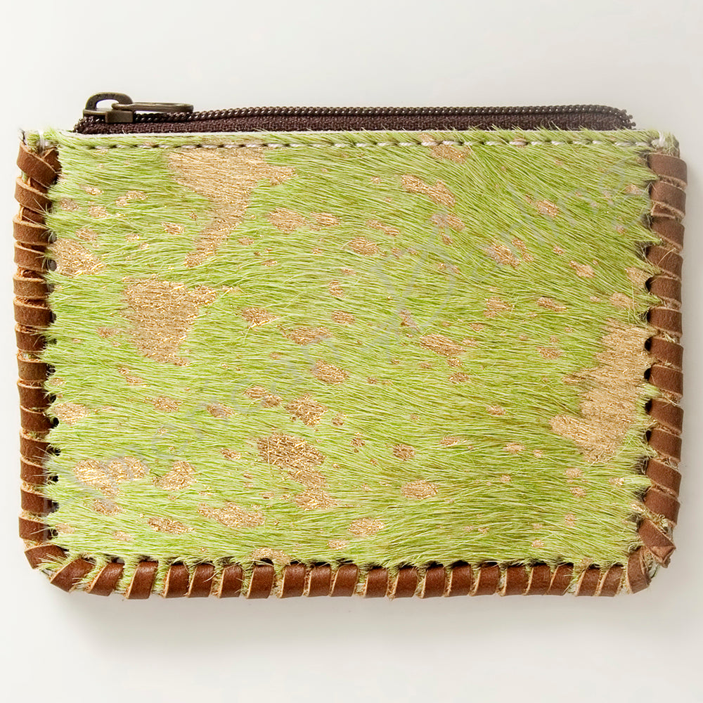 ADBG536 American Darling Handcrafted Braided Hair-On Cowhide Coin Purse Bag