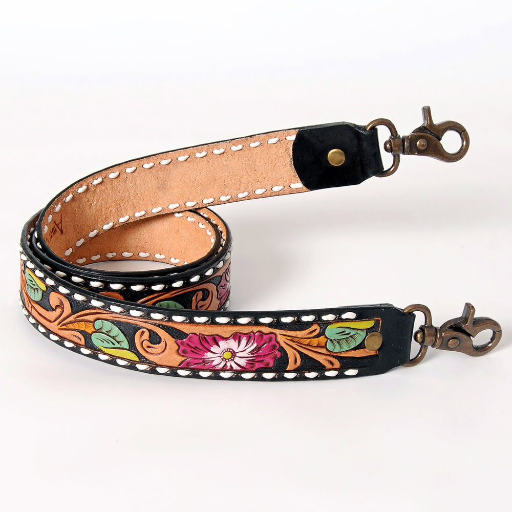 LC-ADSTF161 Hand Tooled Genuine Leather Handle Strap