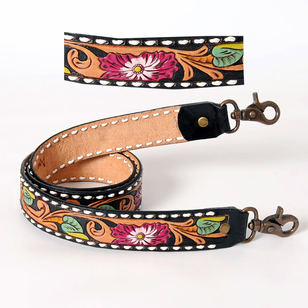 LC-ADSTF161 Hand Tooled Genuine Leather Handle Strap