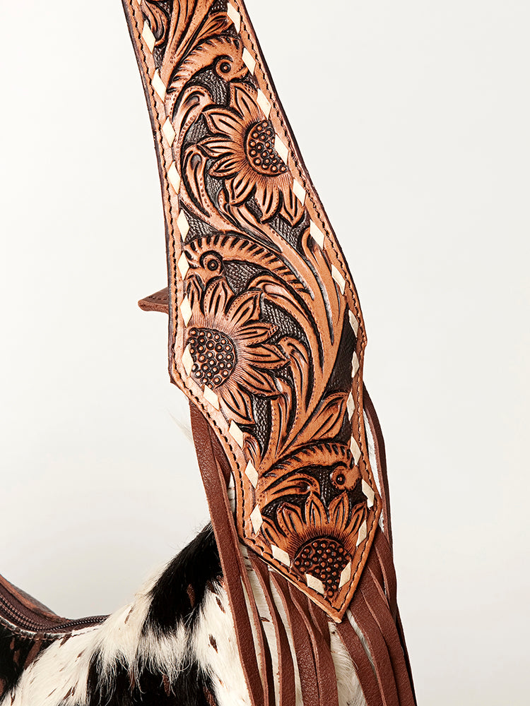 LC-ADBGA223 Hobo Hair On Genuine Western Leather Women Bag