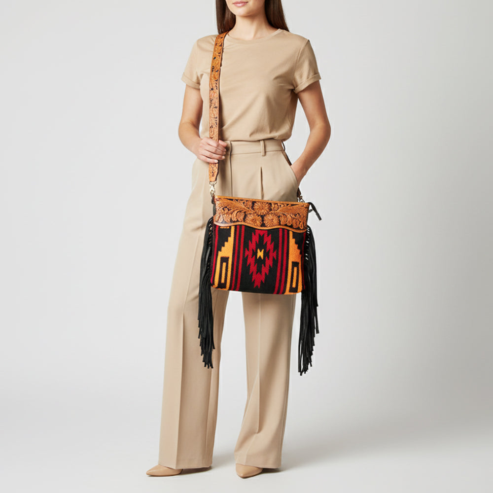 LC-ADBGZ553 Crossbody Genuine Western Leather Women Bag