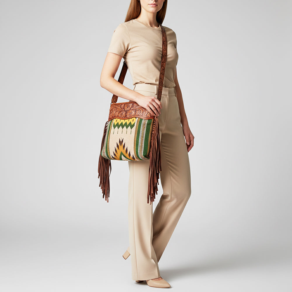 LC-ADBGZ575 Crossbody Genuine Western Leather Women Bag