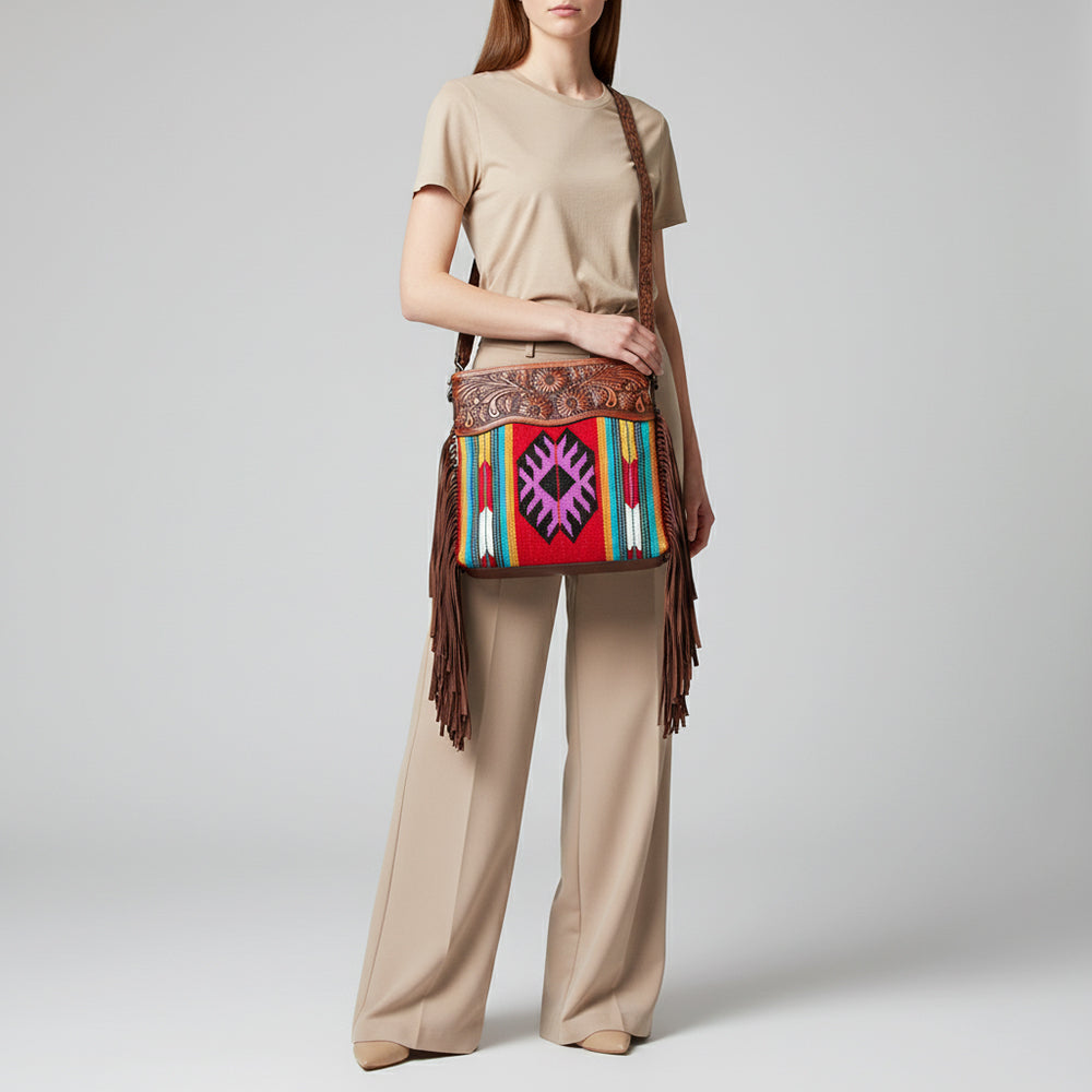 LC-ADBGZ581 Crossbody Genuine Western Leather Women Bag