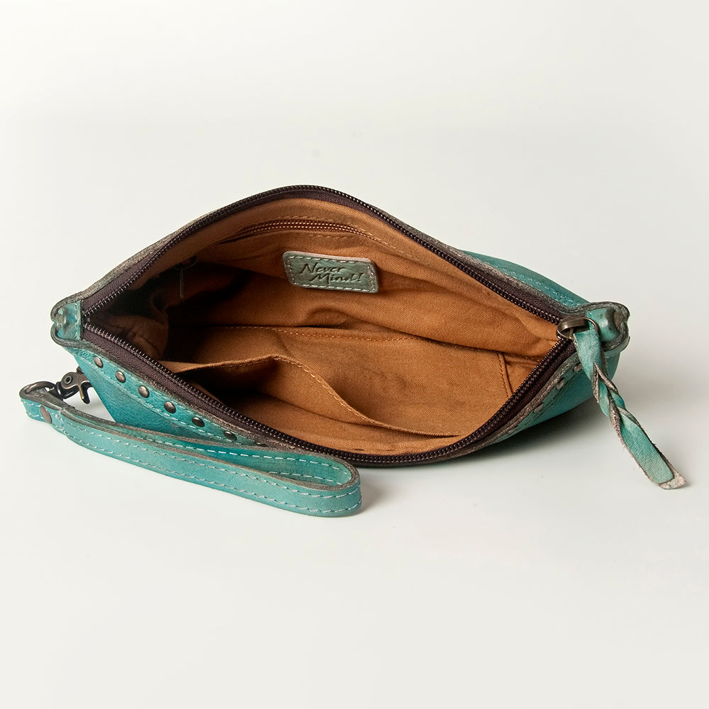 LC-NMBG101 Wristlet Genuine Leather women bag western Bag