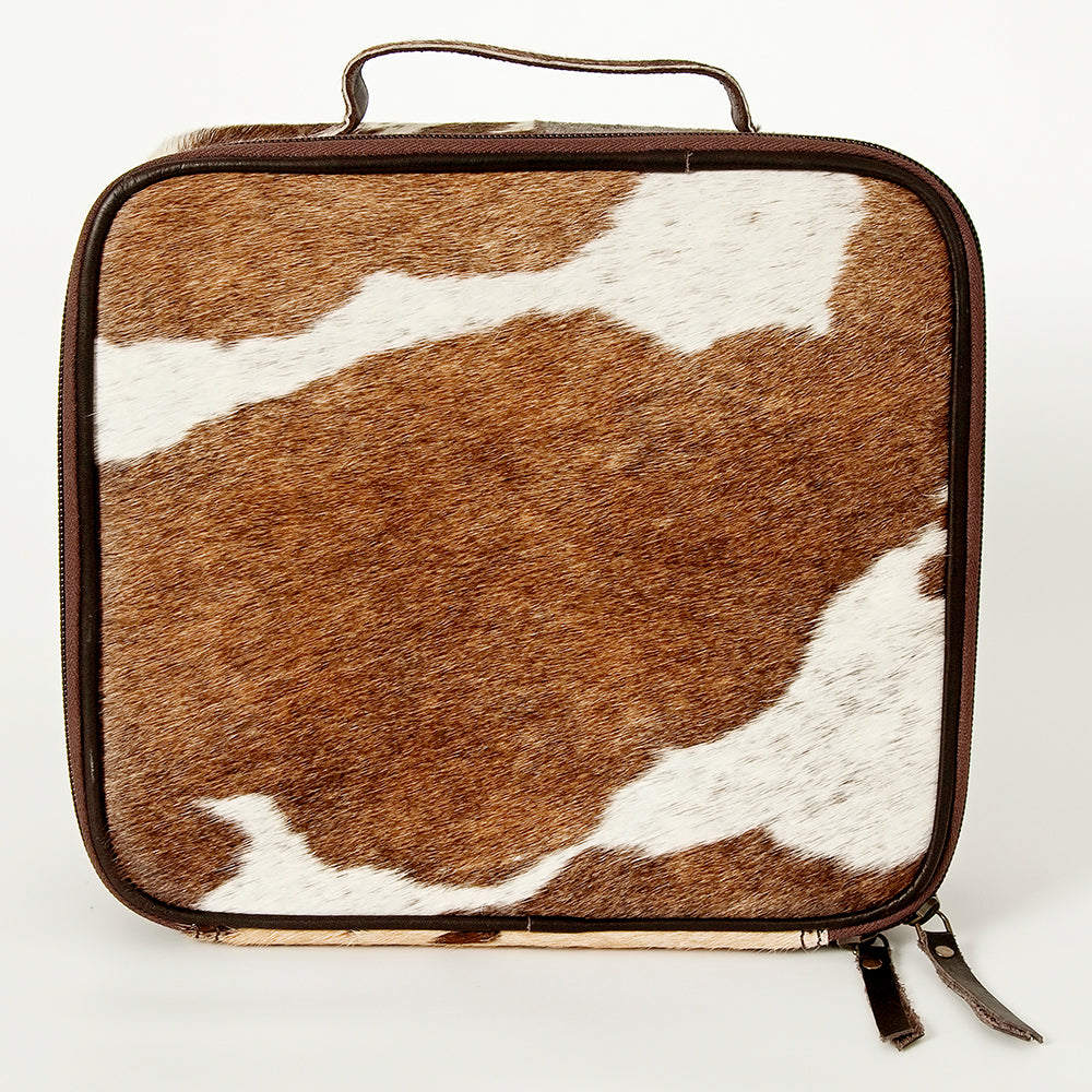 ADBGA225 American Darling Cowhide Leather Jewelry Case Genuine Hair-On Hide