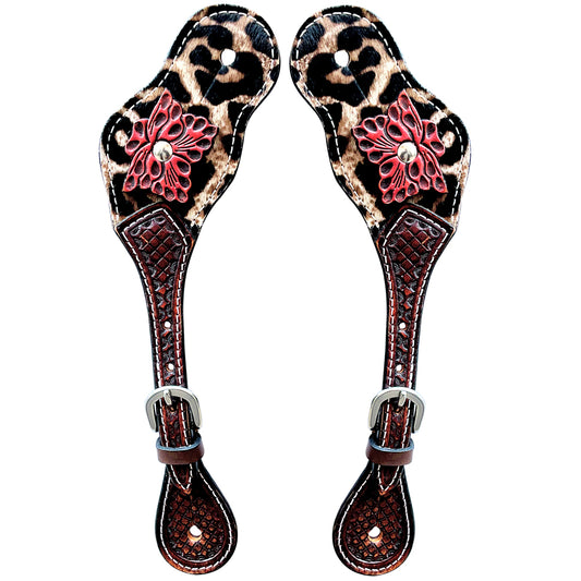 BER145-Western American Leather Spur Strap
