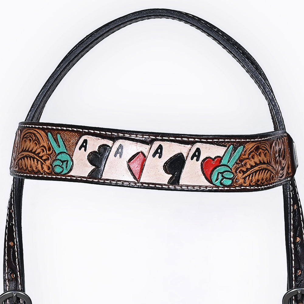 BER154-Western Leather Headstall