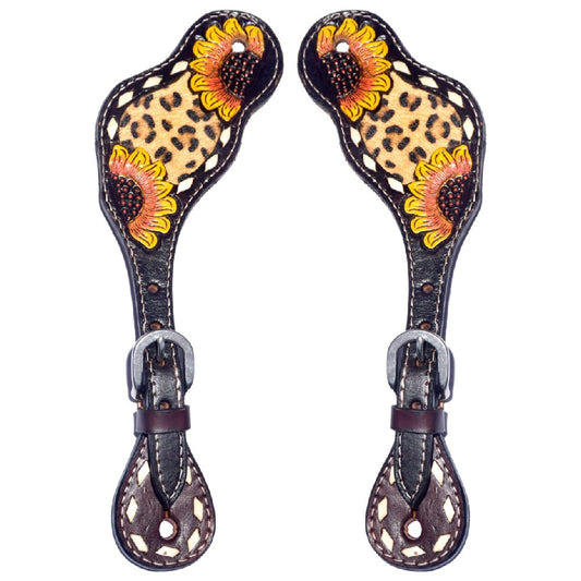 BER166-Western American Leather Spur Strap