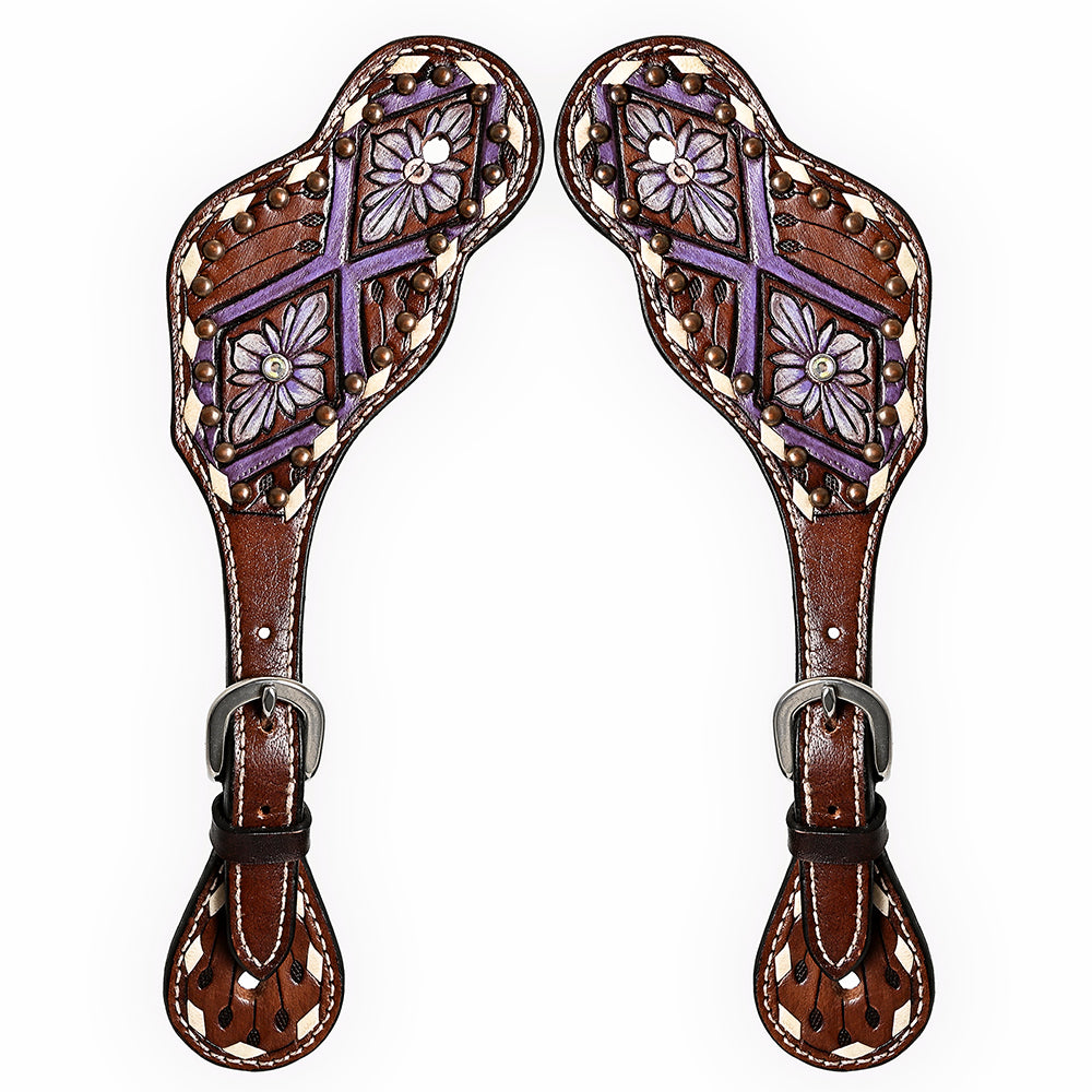 BER168-Western American Leather Spur Strap
