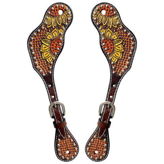 BER172-Western American Leather Spur Strap