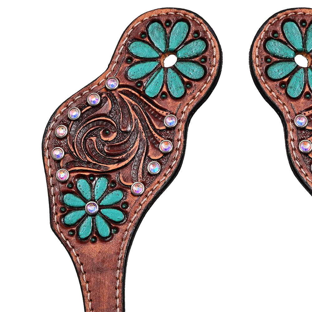 BER174-Western American Leather Spur Strap