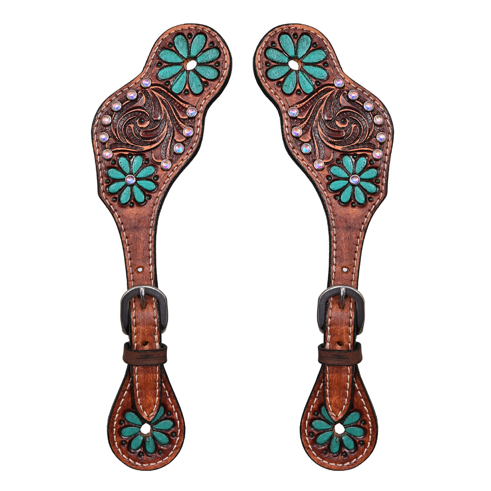 BER174-Western American Leather Spur Strap