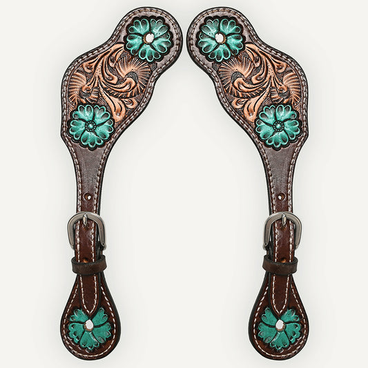 BER175-Western American Leather Spur Strap