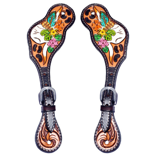 BER180-Western American Leather Spur Strap