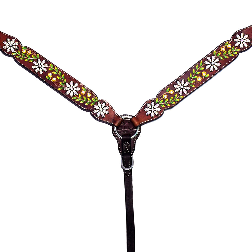 BER189-Western Leather Breast Collar