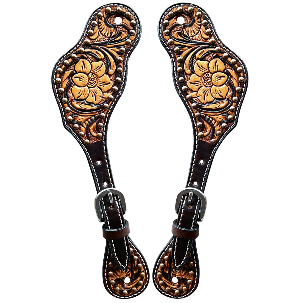 BER194-Western American Leather Spur Strap
