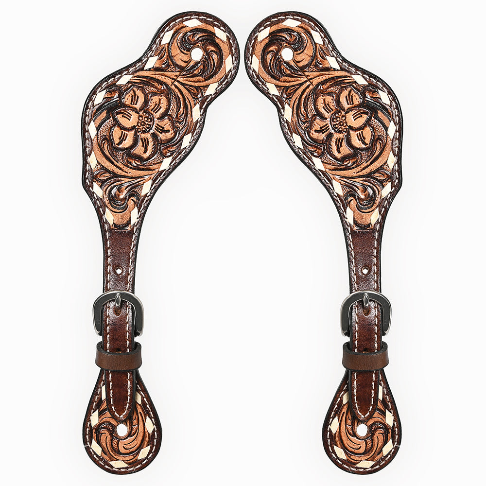 BER196-Western American Leather Spur Strap
